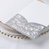 PONATIA 5.12 x 7.2 Laser Cut Invitation Pocket, 20 Tri-Fold 5 x 7 Laser Cut Wedding Invitation Pockets with Envelopes for Wedding Bbay Shower Birthday Sweet 16 Invite (Silver Glitter, No Inner Sheet)