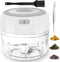 CHIIMODA 3.5'' Electric Herb Grinder for Spice, Efficiency 3.4oz Large Grinder for Grinding Fresh and Dry Herb, Portable USB Charge Herb Grinder with Clear Chamber, Clean Brush and Tweezers As a Gift