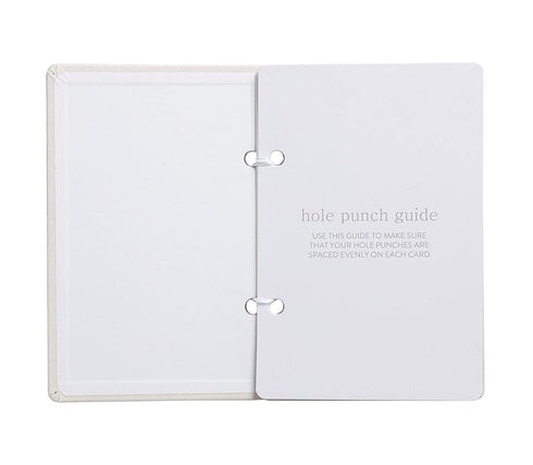 Pearhead Card Keepsake Book, Linen Cover Card Saver, Holiday and Birthday Card Keepsake Book with Ribbon Binding, Ivory