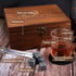 Whisky Glass Set for Men, Elegant Whisky Stones Set Included 8 Granite Whisky Rocks Chilling Stones and 2 Whisky Glasses, Nice Gift for Fathers Day, Valentine's Day and Anniversary