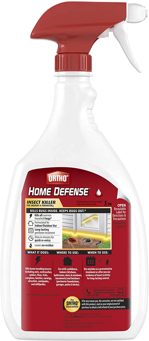 Ortho 0221310 Home Defense Insect Killer for Indoor & Perimeter 2 Ready-to-Use, 24 oz