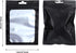 100 Pieces Mylar Bags Smell Proof Bags Resealable Bags for Small Business with Clear Window Holographic Bags for Food Storage and Lip Gloss, Jewelry, Eyelash Packaging (Black, 5.5 x 7.9 Inch)