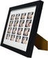 Golden State Art, 8.5x11 Photo frame with mat for 4 2x6 photo booth pictures, Includes Real Glass & Easel Back Display, Black