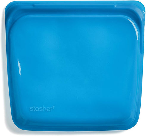 Stasher Platinum Silicone Food Grade Reusable Storage Bag, Blueberry (Sandwich) | Reduce Single-Use Plastic | Cook, Store, Sous Vide, or Freeze | Leakproof, Dishwasher-Safe, Eco-friendly | 28 Oz