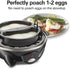 Hamilton Beach 3-in-1 Electric Hard Boiled Egg Cooker, Poacher & Omelet Maker, Holds 14, Black (25508)