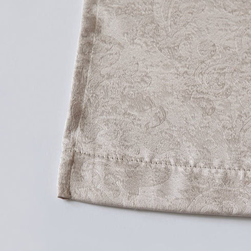 WARM HOME DESIGNS 1 Pair (2 Panels) of Cream Ivory Insulated Thermal Blackout Curtains with Embossed Textured Damask Flower Pattern. Each Short Length Window Panel Is 38" X 63" in Size. EV Ivory 38x63