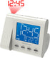 Magnasonic Projection Alarm Clock with AM/FM Radio, Battery Backup, Auto Time Set, Dual Alarm, Nap/Sleep Timer, Indoor Temperature/Date Display with Dimming & 3.5mm Audio Input - White (EAAC601W)
