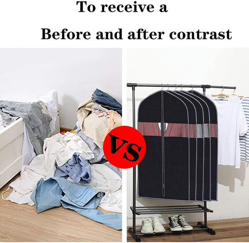 Garment Bag Suit Bag for Travel and Storage, Breathable 40 inch Suit Jacket Covers Clothes Bags with Clear Window Dust Proof Protector for Suit Coat, Jacket (40˜™ x 24˜™ - 5 pcs)