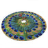 Peacock Feathers Christmas Tree Skirt 36 in for Christmas Decorations Skirt Rustic Xmas Holiday New Year Party Tree Mat Decor Indoor Outdoor Christmas Tree Mats