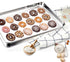 TeamFar Baking Sheet Set of 2, Baking Pans Tray Cookie Sheet Stainless Steel, Non Toxic & Healthy, Mirror Finish & Rust Free, Easy Clean & Dishwasher Safe
