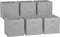 C&AHOME Cube Storage Bins 6-Pack Foldable Fabric Storage Cubes Baskets Containers Drawers with Dual Handles, Toys Closet Storage Box for Organizing Shelf, 10.5" L x 10.5" W x 11" H, Light Grey