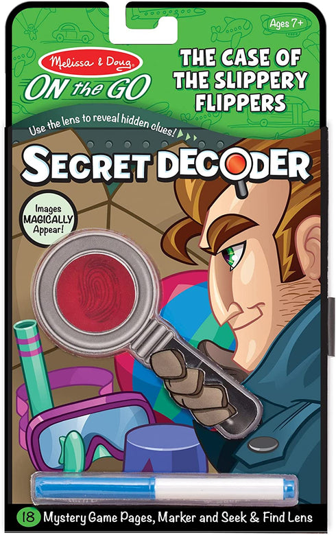 Melissa & Doug On the Go Secret Decoder Activity Book - The Case of the Slippery Flippers
