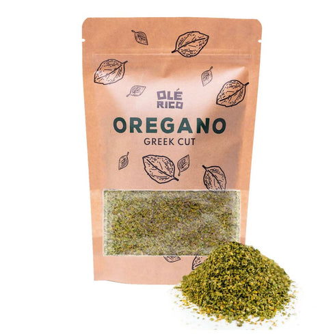 Mexican Oregano (3oz) - Premium Greek Cut, Mexican Oregano Dried, Great For Mexican Cuisine and Spices - Packaged In Resealable Kraft Bag by OLÉ RICO