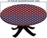 ousente American Flag Fitted Tablecloths, Elastic Edged Polyester Backed Table Cover for 28' Round Tables, Waterproof Wipeable Patriotic Star Cloth 4th of July Holiday Decoration, Red Blue White