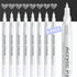 White Paint Pen Acrylic Marker: 8 Pack 0.7mm White Paint Marker for Metal, Art, Wood, Black Paper, Plastic, Ceramic, Metallic, Rock Painting, Drawing, Extra Fine Point, Ideal for Artist & Students