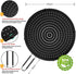 Splatter Screen for Cooking, Splatter Screen for Frying Pan,13? Multi-Use Hot Oil Splash Guard W Fish Scale Rag × 2, Drain Board, Non-Stick, Food Safe & Heat Resistant Universal Pan Cover