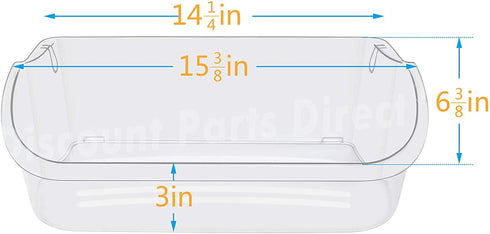 240356402 Clear Refrigerator Door Bin Side Shelf For Electrolux and Frigidaire, Upper Slot Replacement Shelf, Gallon Size - Replaces AP2549958, 240430312, 240356416, 240356407, and more