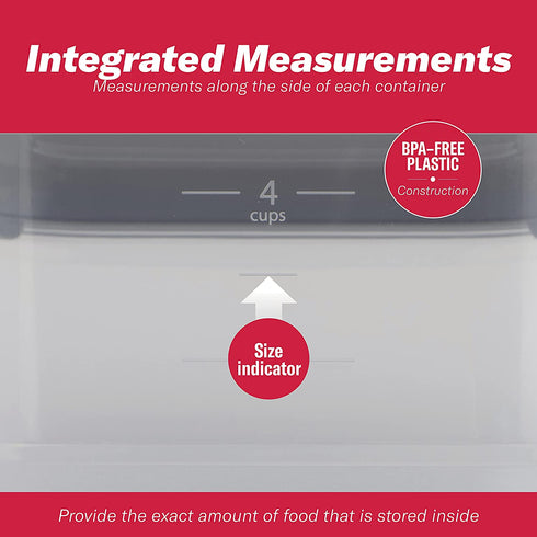 Good Cook EveryWare 24-Piece BPA-Free Plastic Food Storage Container Set, Clear/Grey, (41757)