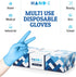 Disposable Blue Nitrile Gloves 100 Count - Latex Free Medical Gloves