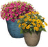 Classic Home and Garden Honeysuckle Planter, Patio Pot, 13" Fossil Stone