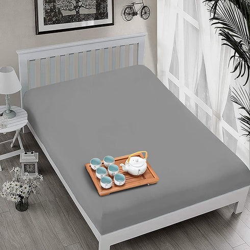 Guilliver - Queen Size 1Pc Fitted Sheet - Ivory Color - Percale Weave - Bedding Sheets & Pillowcases - Cooling Sheets - Breathable Cool Crisp Bed Sheet - Fits Up to 15" Mattress