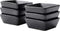 Bruntmor Ceramic Square Baking Ramekins for Souffl©, Cr¨me Brulee, Jams, Dipping Sauces, French Onion Soup Oven Safe, Appetizer Sauce Dipping Bowls, (4 Oz, Set of 6), Black