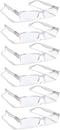 6 Pack Reading Glasses by BOOST EYEWEAR, Clear Half Rim Frames, for Men and Women, with Comfort Spring Loaded Hinges, Clear, 6 Pairs (+1.50)