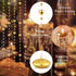 Artificial Pearl String for Floating Candles,12 Unscented Floating Candles for Centerpiece,33 Feet Faux Pearl Filler Vase Filling for Wedding Dinning Table Holiday Party Pool Christmas Decor (Gold)