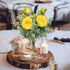 HUAESIN Fake Flowers 2 Pcs Artificial Rose Baby Breath Flowers Bouquet Yellow Plastic Eucalyptus Leaves for Wedding Bouquets Hotel Office Home Art Hall Garden Table Centerpieces Decor