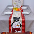 Greeeen Cotton Linen Table Runner, Kitchen Table Runners for Family Dinner, Banquet, Parties and Celebrations, Cute Christmas Snowman on Rustic Wooden Board Table Decor, 13 x 120 inch