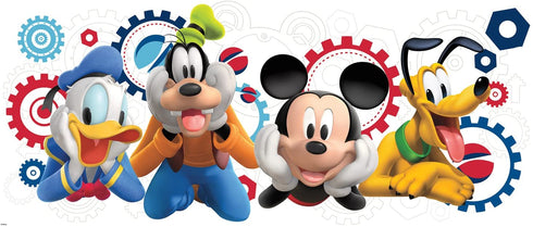 RoomMates RMK2561GM Mickey and Friends Mickey Mouse Clubhouse Capers Peel and Stick Giant Wall Decals