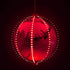 Alpine Corporation Hanging Christmas Ball Ornament with Chasing LED Lights, Plug-in Festive Indoor Holiday D©cor - 13-Inch - Red