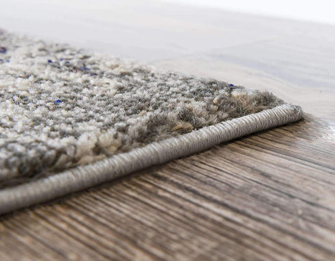 Unique Loom Vita Collection Modern Over-Dyed Center Medallion Vintage Area Rug, 2 ft (2 in) x 3 ft, Gray/Ivory