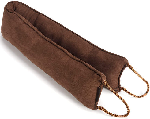 CIMA 36" Weighted Under Door Draft Stopper, Bottom Door Seal Sound Wind Blocker Weather Stripping (Brown, 36 inch, 2.0 LBS)