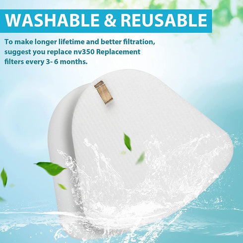 Filters Replacement for Shark Navigator Lift-Away NV350, NV351, NV352, NV355, NV356E, NV357, NV360, NV370, NV391, UV440, UV490, UV540, Directly Replaces XFF350 XHF350, 2 Hepa Filter + 4 Foam Filter