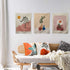 RoomTalks 2PCS Modern Boho Decorative Throw Pillow Covers 18x18 Aesthetic Abstract Art Bed Sofa Couch Square Accent Linen Pillow Cover Cute Plants Contemporary Scatter Cushion Cases, Terracotta