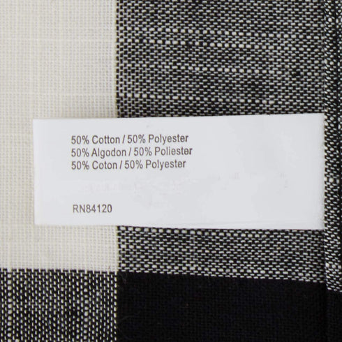 Lorraine Home Fashions 09570-63-00146 BLACK Courtyard Grommet Window Curtain Panel, Black, 53" X 63"