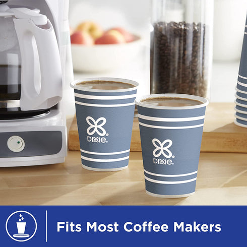 Dixie To Go Coffee Cups and Lids, 12 Oz, 26 Count, Assorted Designs, Disposable Hot Beverage Cups & Lids