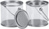 Hedume 9 Pack Mini Clear Plastic Paint Cans, 3-Inch Tall Crafts and Party Favor Cans, Paint Can Containers with Metal Lids Great for Party Decor and DIY