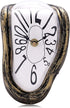 Lafocuse Silent Creative Surrealism Melting Clock with Arabic Numerals Inspired by Salvador Dali's Persistence of Memory Shelf Desk Table Clocks