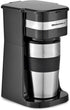 Elite Gourmet EHC111A Personal Single-Serve Compact Coffee Maker, with Pause N Serve, Reusable Filter, On/Off Switch, Water Level Indicator, 14-oz, Black