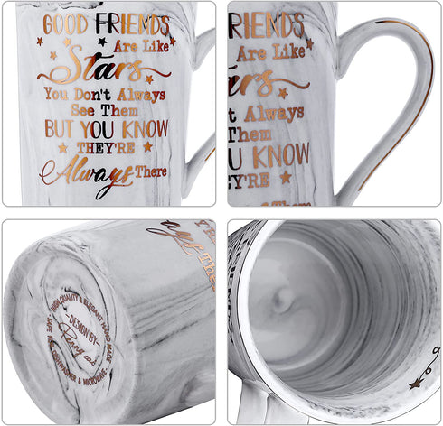 Biching Best Friend Birthday Gifts for Women - Birthday Gifts for Women Friends - Friendship Gifts for Women - Birthday Gifts for Male Friend, BFF, Sister, Women - Ceramic Marble Coffee Mug 14 Oz Grey