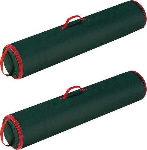 Wrapping Paper Storage Bag-Set of 2-Organize up to 40? Rolls of Holiday, Christmas or Birthday Gift Wrap-Upright, Hang or Lay Flat by Elf Stor (Green)