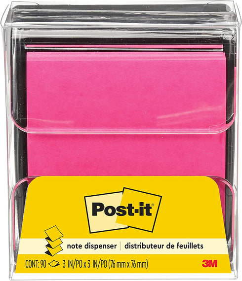 Post-it WD-330-BK Pop-up Note Dispenser, Black, Designed to work with Pop-up Notes, Fits 3 in. x 3 in. Notes, 1 Dispenser/Pack, (WD330-BK)