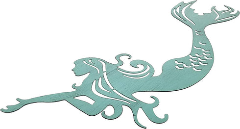 Xanter Large Blue Reversible Mermaid Metal Wall Decor (27 1/4 x 9 1/4 x 1/16 inches)