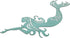 Xanter Large Blue Reversible Mermaid Metal Wall Decor (27 1/4 x 9 1/4 x 1/16 inches)