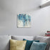 UTOP-art Blue Abstract Wall Art Canvas Painting: Navy and Gray Artwork Silver Print Modern Picture on Large Canvas Poster for Living Room and Office