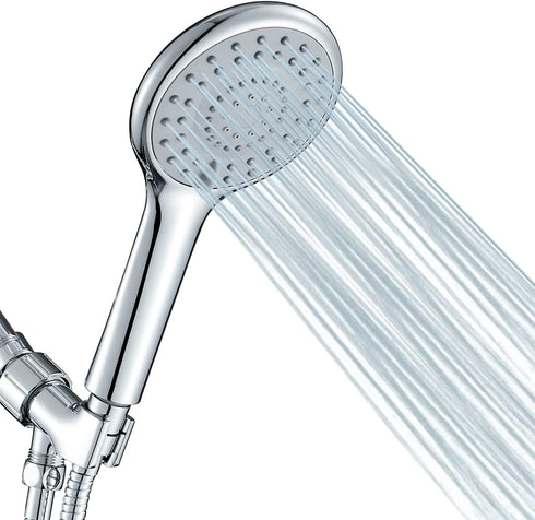 High Pressure Shower Head with Handheld, 5 Functions Shower Head Hand-held High Flow Handheld Shower Head with Hose, Bracket Rubber Washers