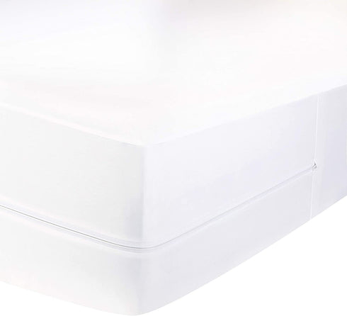 Amazon Basics Zipper-Enclosed Waterproof Mattress and Box Spring Cover Protector - Twin XL, 12 to 18-Inch Depth