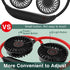 (2022 Upgraded) Hands Free Portable Neck Fan - Rechargeable Mini USB Personal Fan Battery Operated with 3 Level Air Flow, 7 LED lights for Home Office Travel Indoor Outdoor (NEW- BLACK+RED)